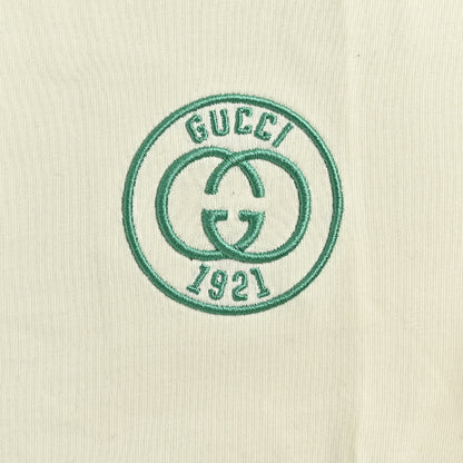 Gucci Cream Embroidered Circle-Crest Tee