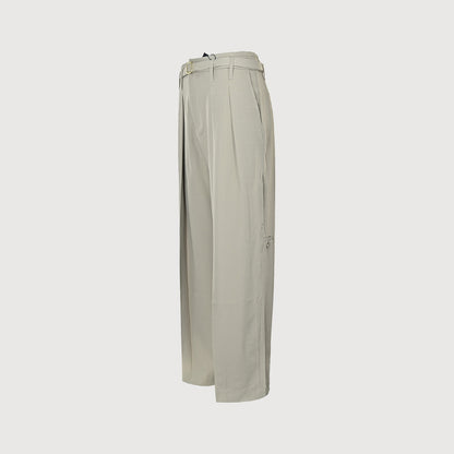 Louis Vuitton Double-Pleat Wide-Leg Trousers — Sand