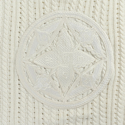 Louis Vuitton Monogram Flower Pointelle Cable Knit Turtleneck – Cream