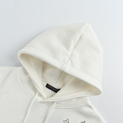 Louis Vuitton Monogram Diamond Scatter Embroidery Hoodie – Cream