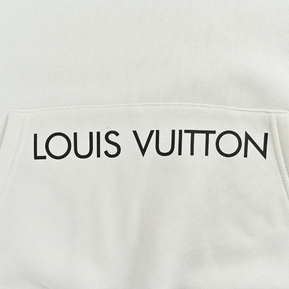 Louis Vuitton Label Minimal Hoodie – Cream