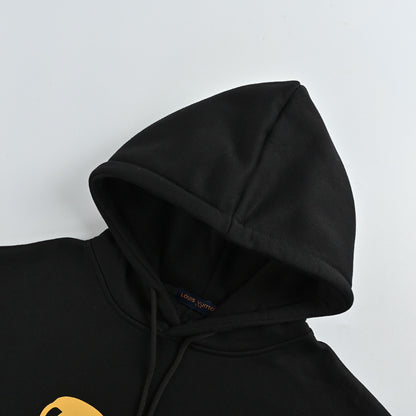 Louis Vuitton Coin Portrait Graphic Hoodie – Black