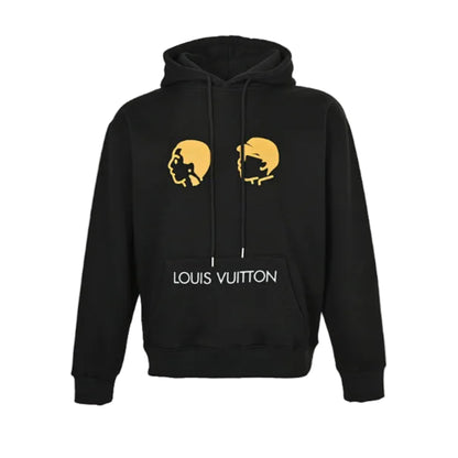 Louis Vuitton Coin Portrait Graphic Hoodie – Black