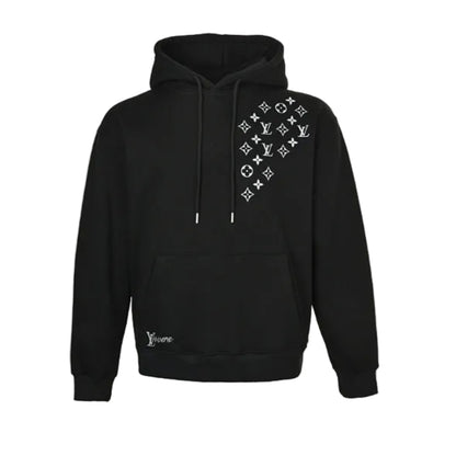 Louis Vuitton Monogram Diamond Scatter Embroidery Hoodie – Black