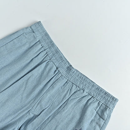 Louis Vuitton Monogram Embroidered Linen Shorts — Sky Blue