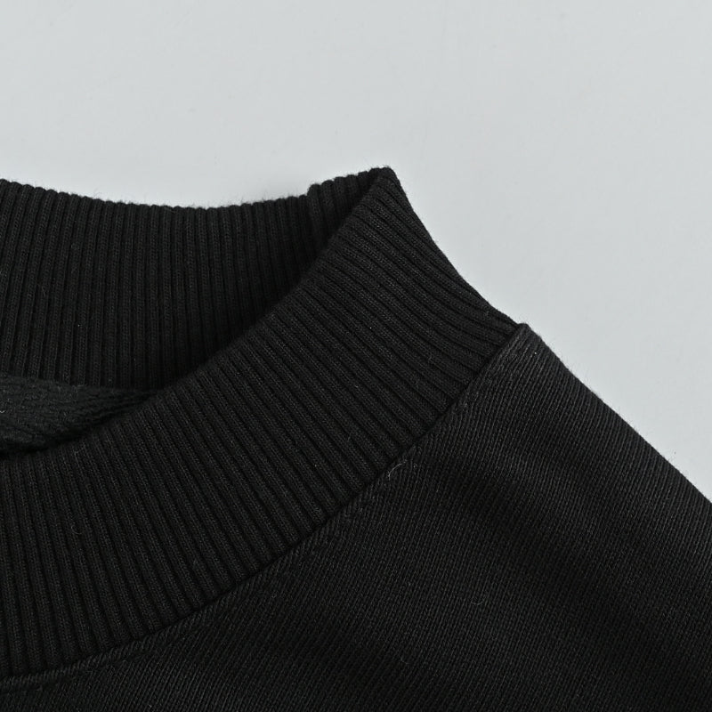 Gucci Black Heavyweight Cotton Serif Logo Print Crewneck Sweatshirt