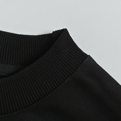 Gucci Black Heavyweight Cotton Serif Logo Print Crewneck Sweatshirt