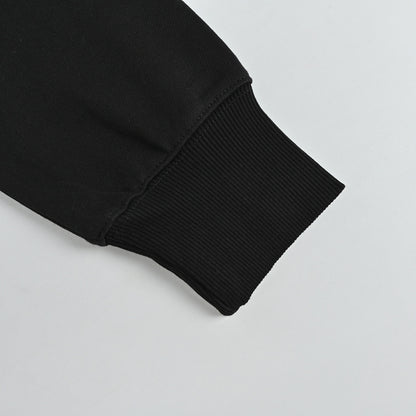 Gucci Black Heavyweight Cotton Serif Logo Print Crewneck Sweatshirt