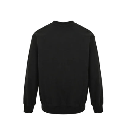 Gucci Black Heavyweight Cotton Serif Logo Print Crewneck Sweatshirt