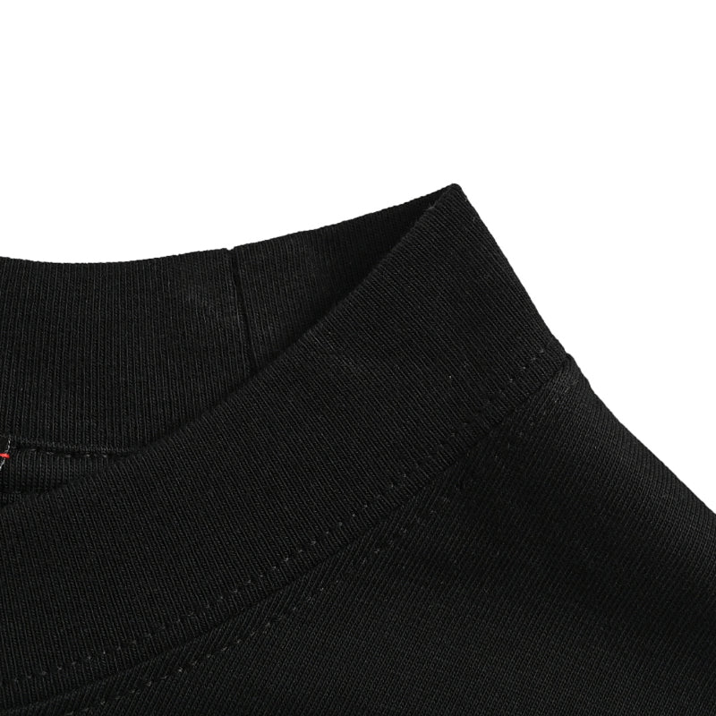 Gucci Black Oversized Serif Wordmark GG Interlocking Logo Heavyweight Tee