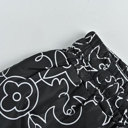 Louis Vuitton Monogram Line-Art Swim Shorts — Black