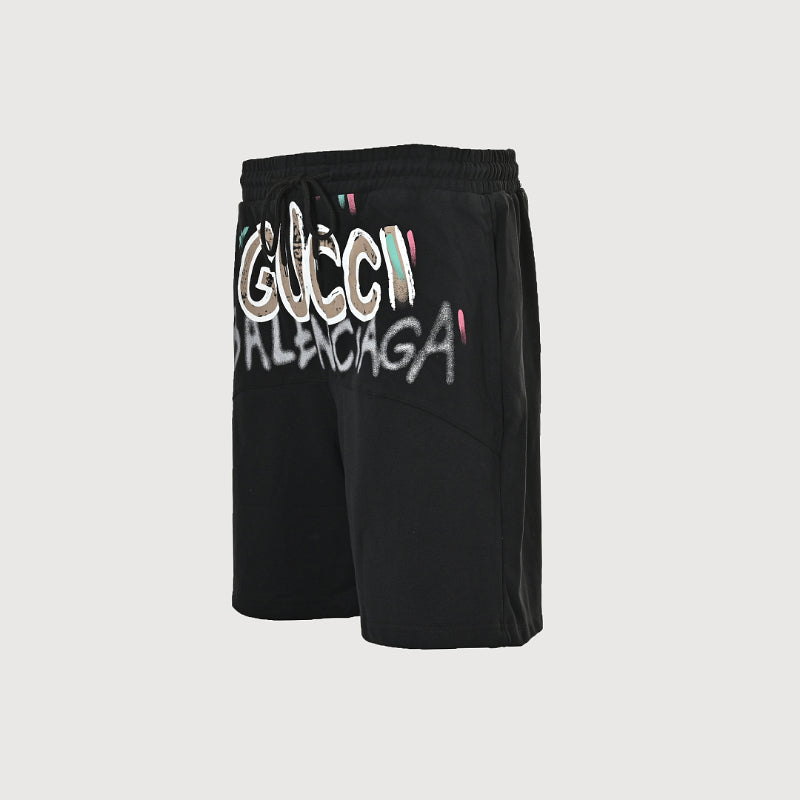 Gucci Graffiti Collab Graphic Shorts – Black