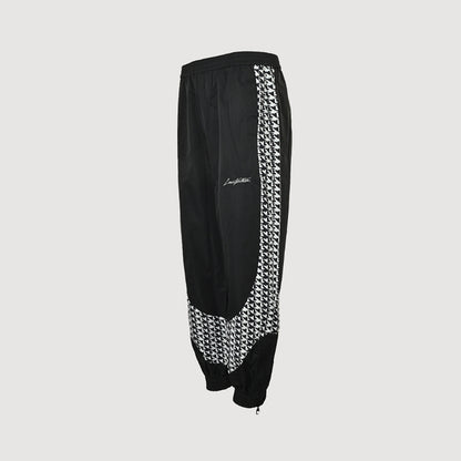 Louis Vuitton Houndstooth Panel Track Pants — Black x White