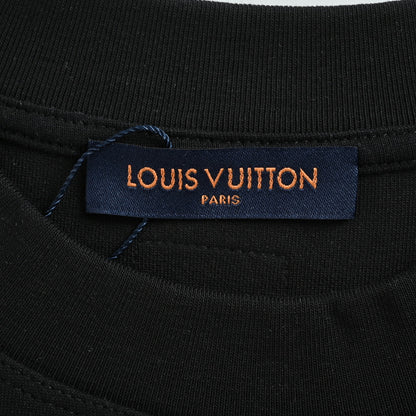 Louis Vuitton Tonal Back Print Mock Neck Sweatshirt – Black