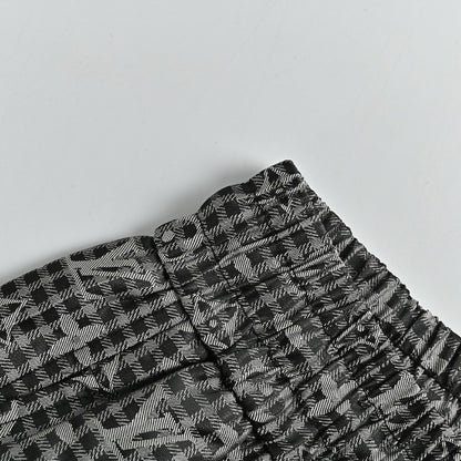 Louis Vuitton Monogram Plaid Print Swim Shorts — Charcoal