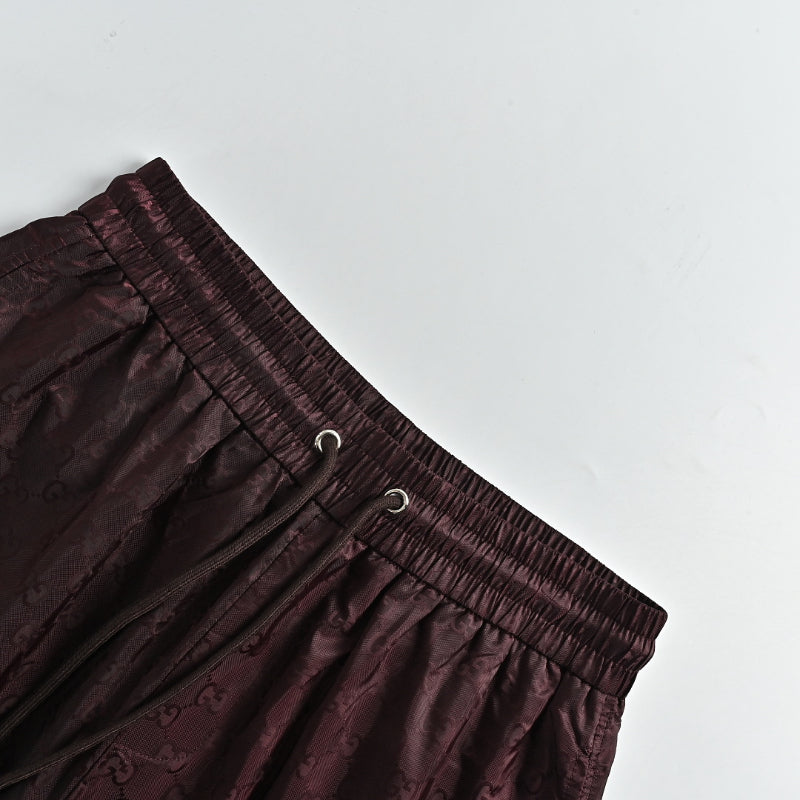 Gucci All-Over Monogram Swim Shorts – Burgundy