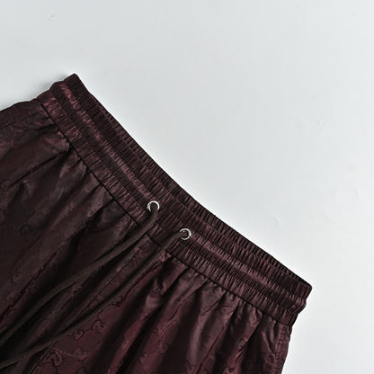 Gucci All-Over Monogram Swim Shorts – Burgundy