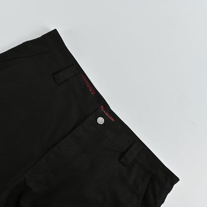 Gucci Black Wide-Leg Tailored Trousers with Contrast Lining