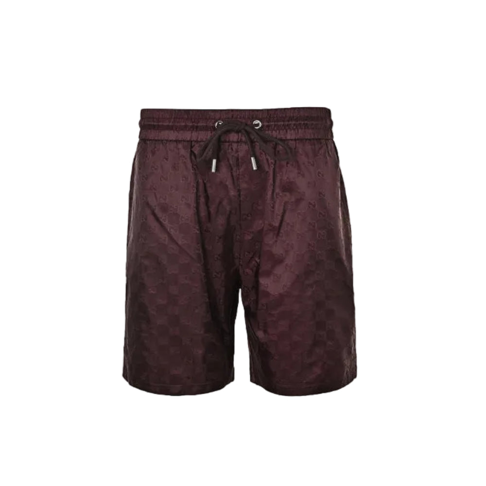 Gucci All-Over Monogram Swim Shorts – Burgundy