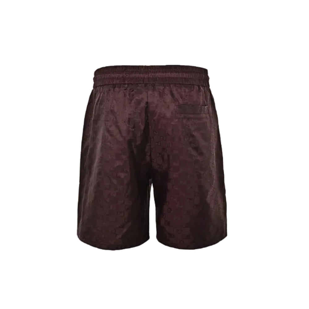 Gucci All-Over Monogram Swim Shorts – Burgundy