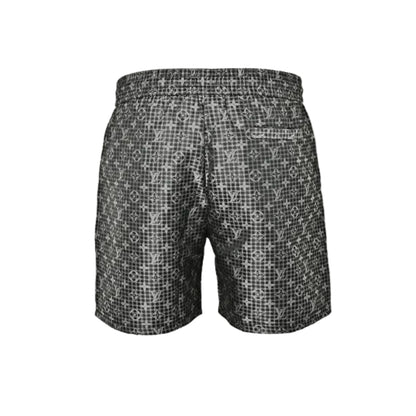 Louis Vuitton Monogram Plaid Print Swim Shorts — Charcoal