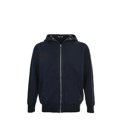 Gucci Navy All-Over Monogram Jacquard Knit Hooded Full-Zip Jacket