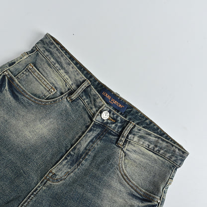 Louis Vuitton Heavy Wash Slim Jeans — Vintage Blue Grey