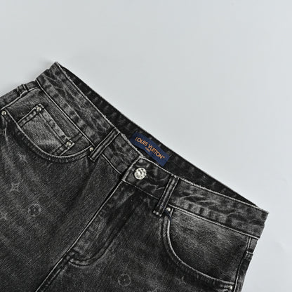 Louis Vuitton Scattered Monogram Slim Jeans — Vintage Grey