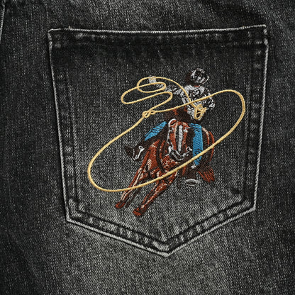 Louis Vuitton Scattered Monogram Slim Jeans — Vintage Grey