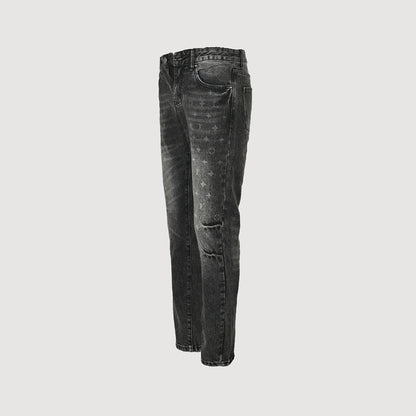 Louis Vuitton Scattered Monogram Slim Jeans — Vintage Grey