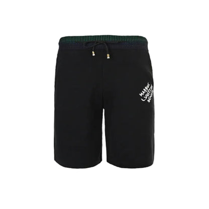 Louis Vuitton Marque Script Rib-Waist Shorts — Black