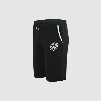 Louis Vuitton Marque Script Rib-Waist Shorts — Black