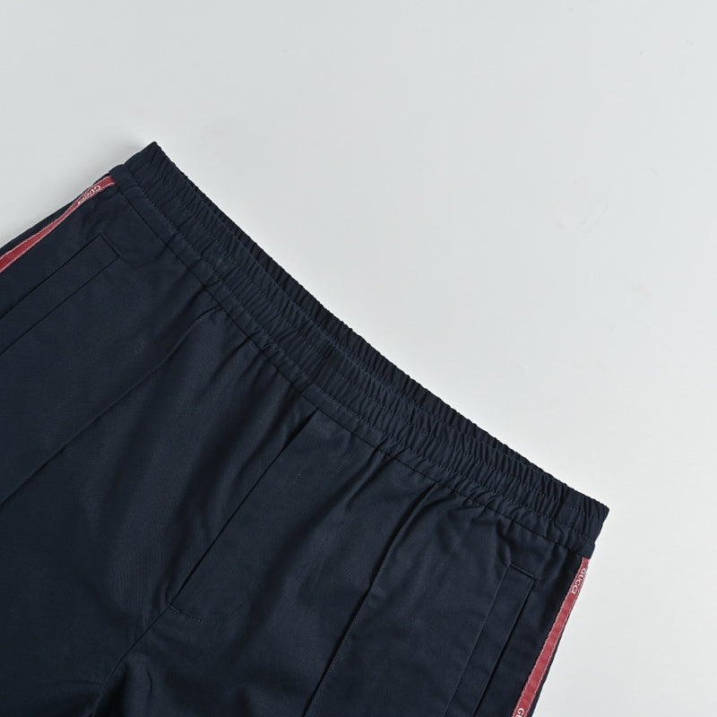 Gucci Navy Side-Tape Relaxed Trousers