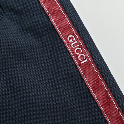 Gucci Navy Side-Tape Relaxed Trousers
