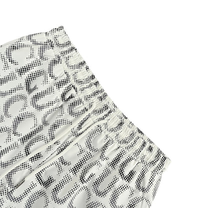 Gucci All-Over Halftone Letter Print Shorts – White