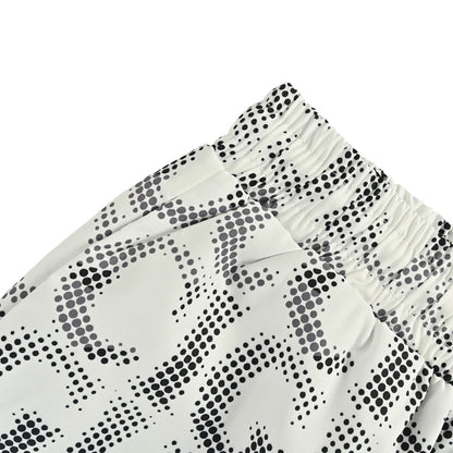 Gucci All-Over Halftone Letter Print Shorts – White