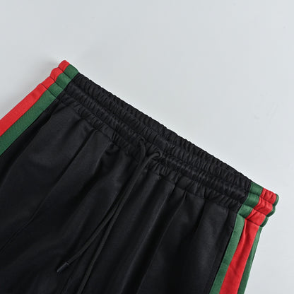 Gucci Black Dual-Stripe Relaxed Trousers