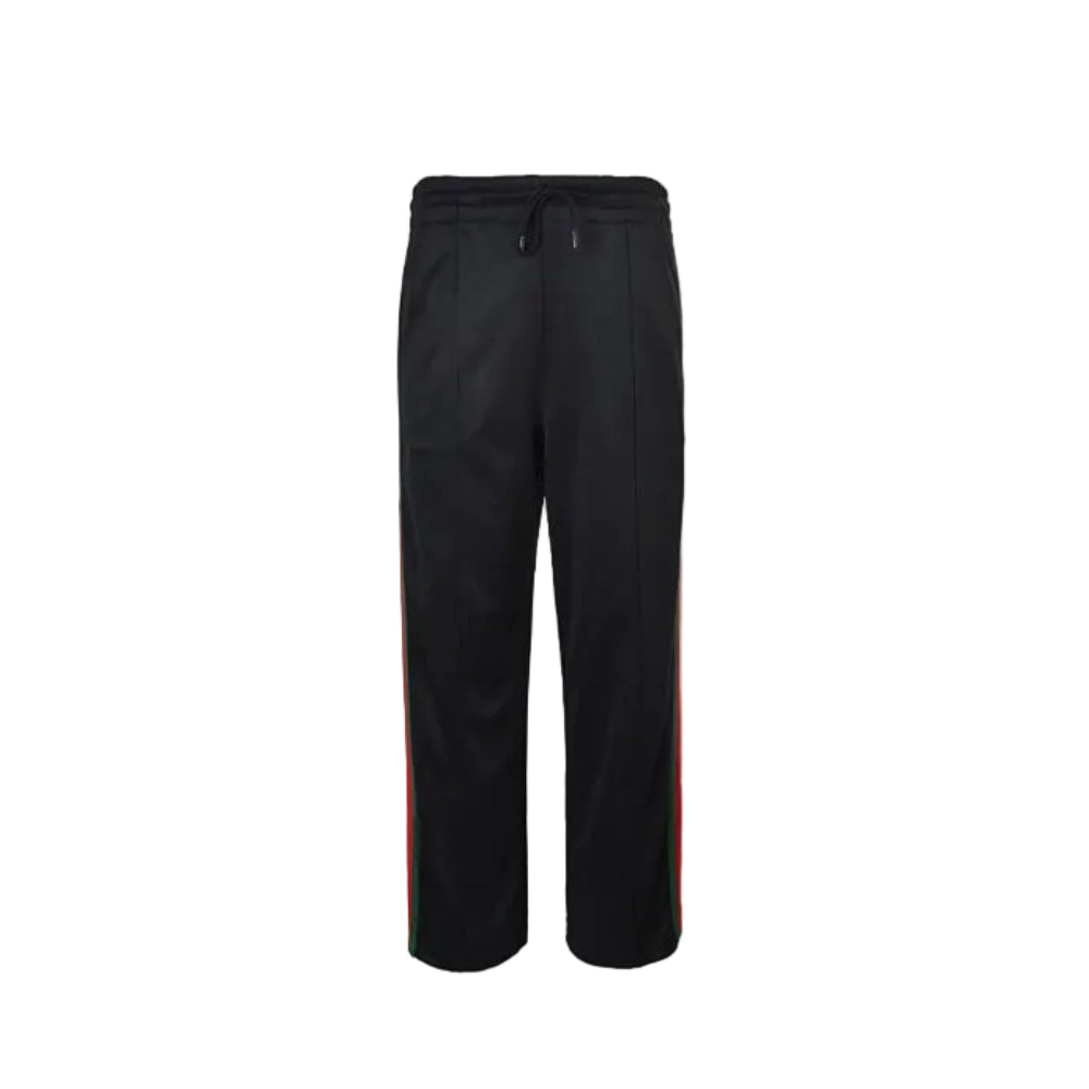 Gucci Black Dual-Stripe Relaxed Trousers