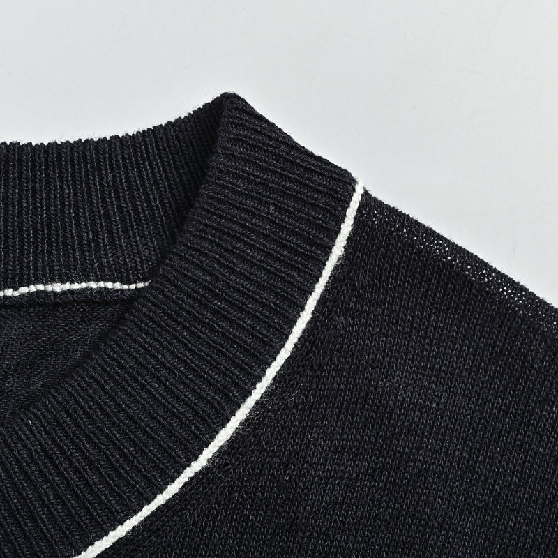 Gucci Charcoal Lightweight Knit Script Crest Embroidered Tee