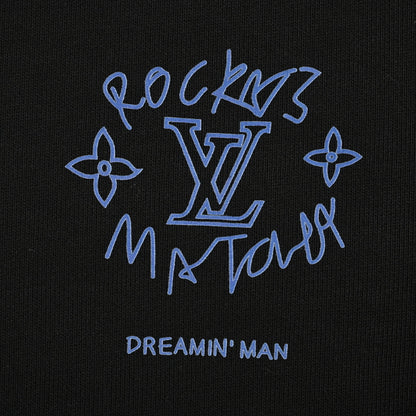 Louis Vuitton Graffiti Badge Back Print Crewneck – Black
