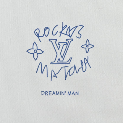Louis Vuitton Hand-Drawn Badge Embroidery Crewneck – White