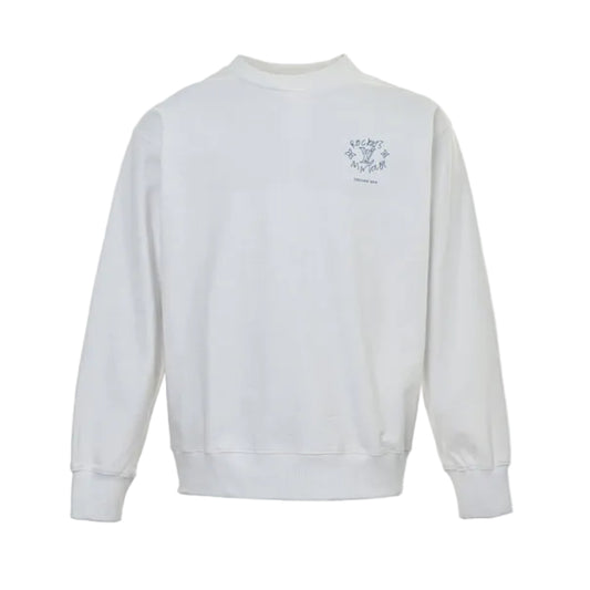 Louis Vuitton Hand-Drawn Badge Embroidery Crewneck – White