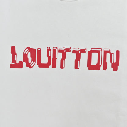 Louis Vuitton Hand-Drawn Logo Embroidery Crewneck – White
