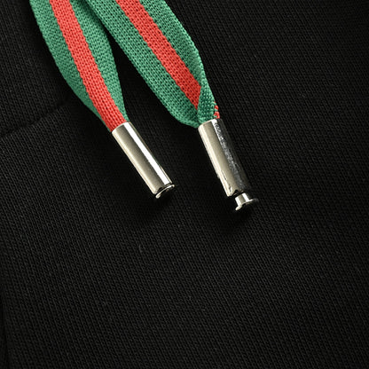 Gucci Collegiate Crest Fleece Shorts – Black / Tri-Color Drawstring