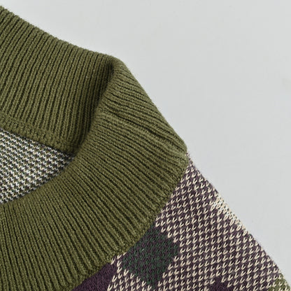 Louis Vuitton Pixel Camo Damier Jacquard Knit Sweater – Olive