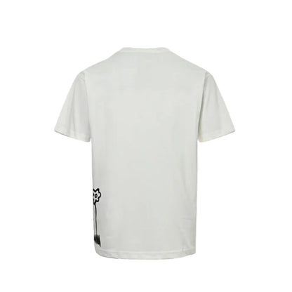 Gucci Off-White Oversized Bear Face Pink Floral Graphic Tee