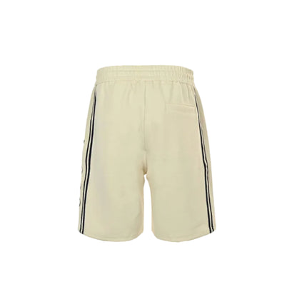 Gucci Side Script Fleece Shorts – Cream / Black Stripe