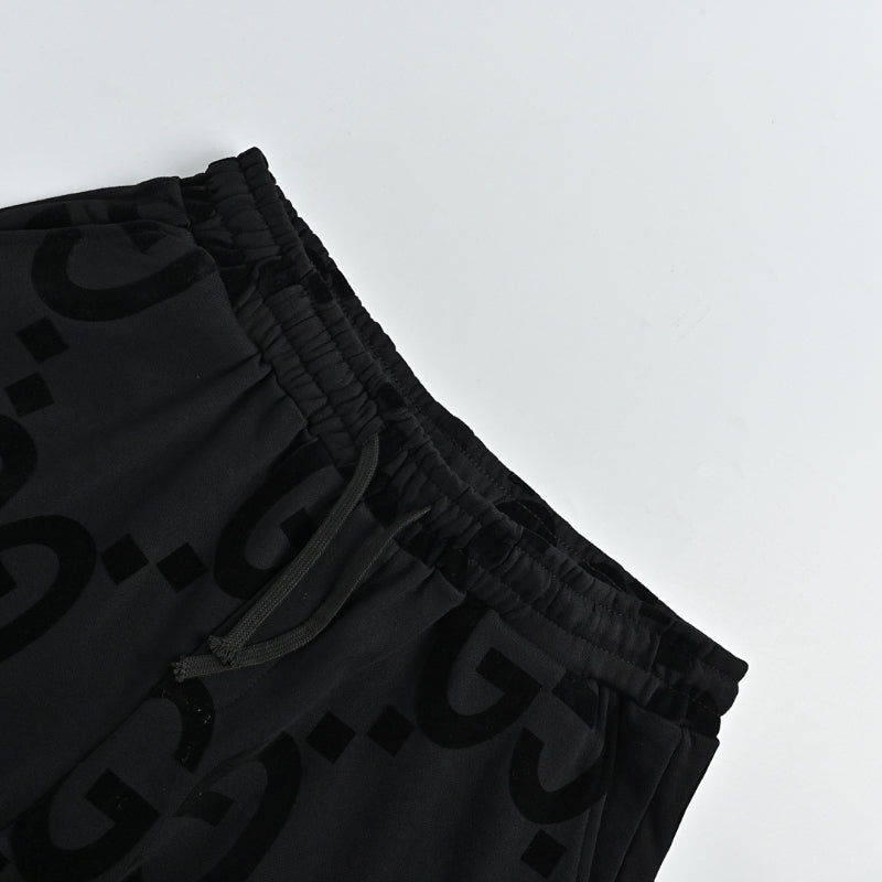 Gucci Oversized Dual-Letter Jacquard Shorts – Black