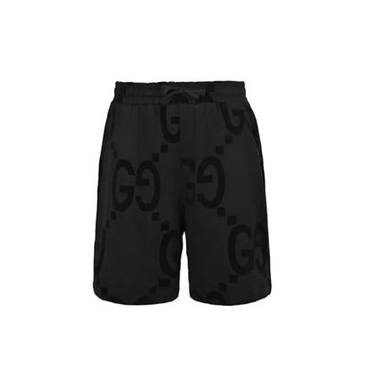 Gucci Oversized Dual-Letter Jacquard Shorts – Black
