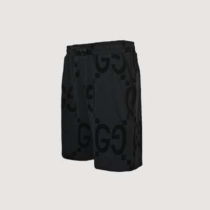 Gucci Oversized Dual-Letter Jacquard Shorts – Black